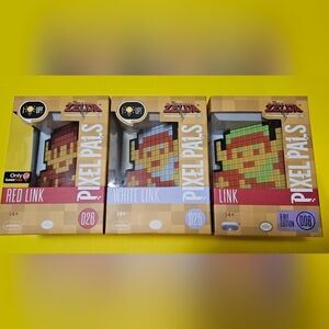 Legend of Zelda Pixel Pals Set Red Link 026 White Link 025 Link 008